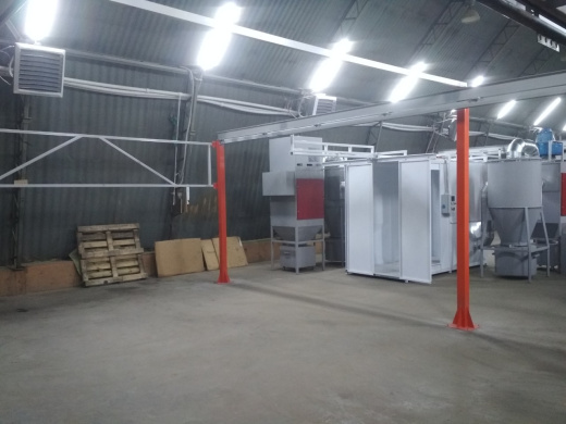 Г - образная линия порошковой покраски с универсальной камерой окраски  Уфа